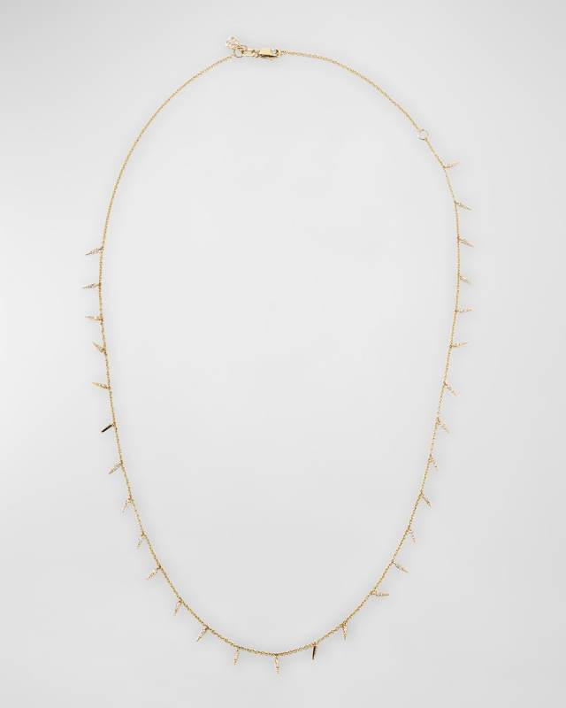 Pave Diamond Fringe Drop Necklace